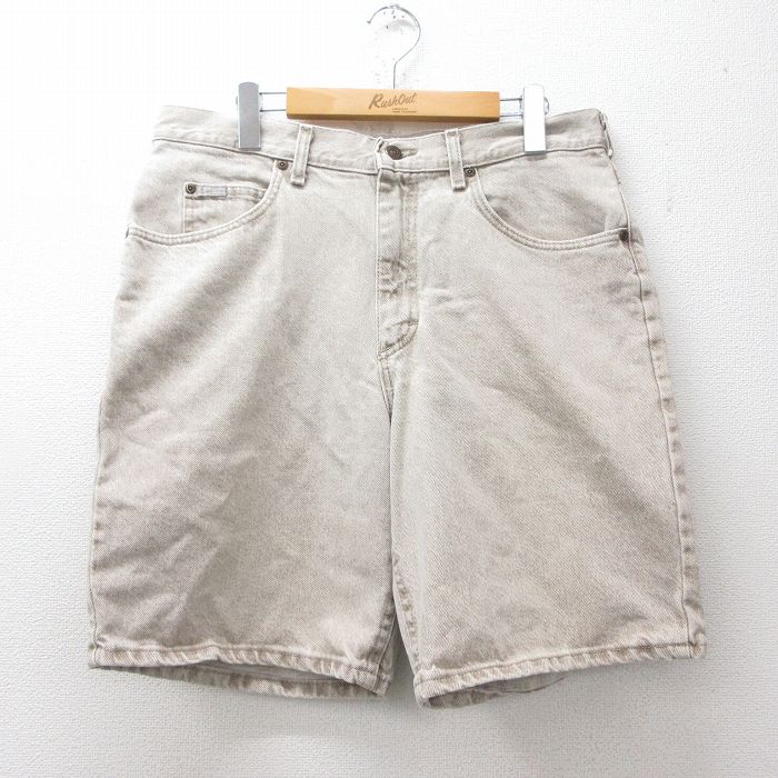 リー 90s ショートパンツ デニム ベージュ 実寸W33 | 古着