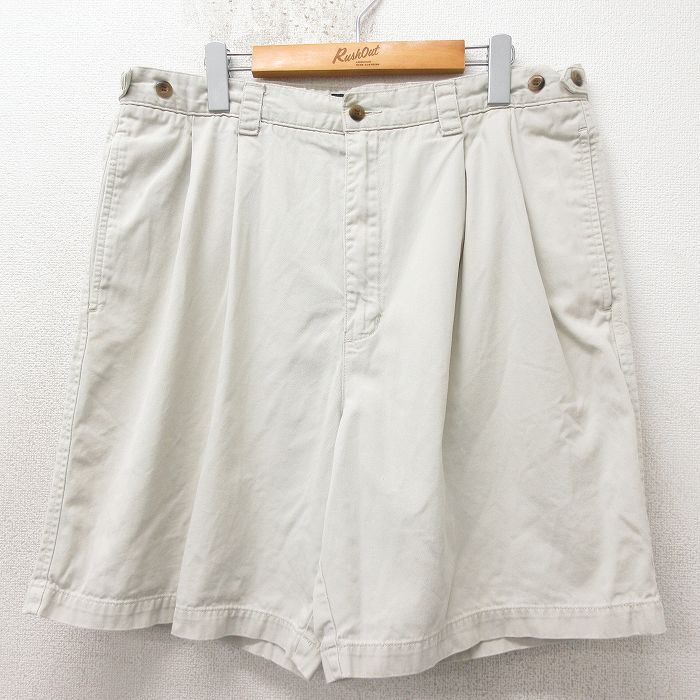 W36★古着 ドッカーズ ショート パンツ ショーツ メンズ 90年代 90s コットン 薄ベージュ 26apr23