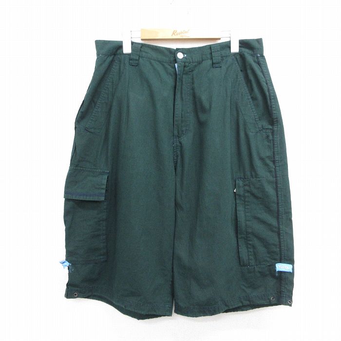 00s ハーフパンツ Raw Blue グリーン W34 | 古着