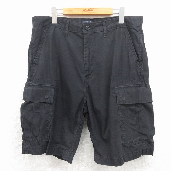 リーバイス W35 ショートカーゴパンツ リップストップ ブラック | 古着