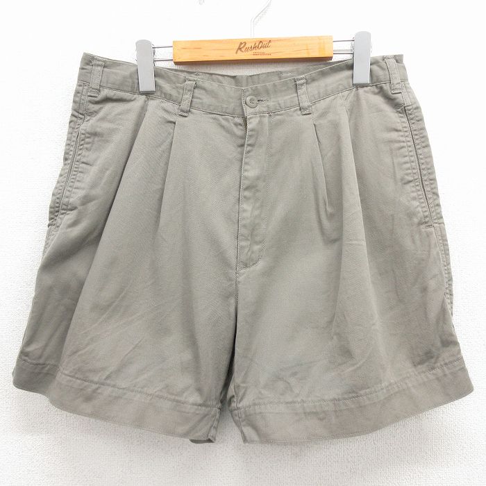 W34★古着 ドッカーズ ショート パンツ ショーツ メンズ 90年代 90s コットン ベージュ系【spe】 26may11