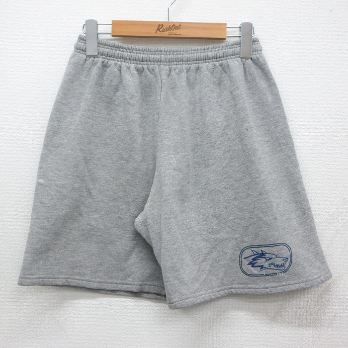 90s ショートスウェットパンツ オオカミ グレー W31 | 古着