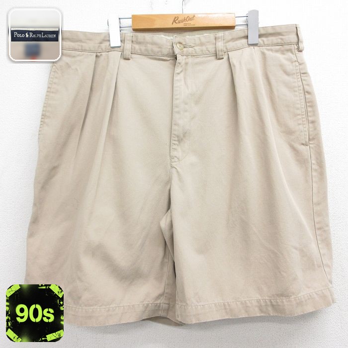 ラルフローレン 90s ショートチノパンツ ベージュ 実寸W38 | 古着