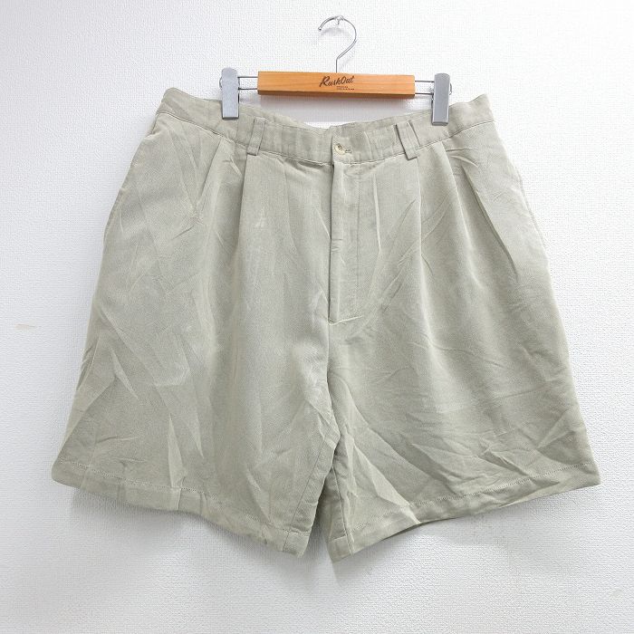 グレッグノーマン ショートパンツ ヘリンボーン ベージュ W35 | 古着