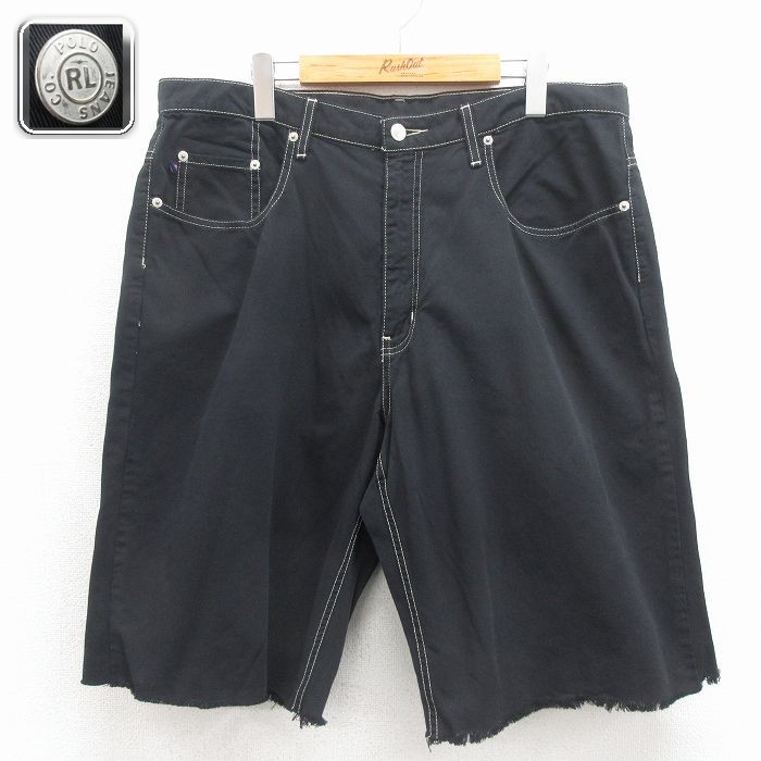 ラルフローレン ハーフパンツ ブラック 実寸W38 | 古着