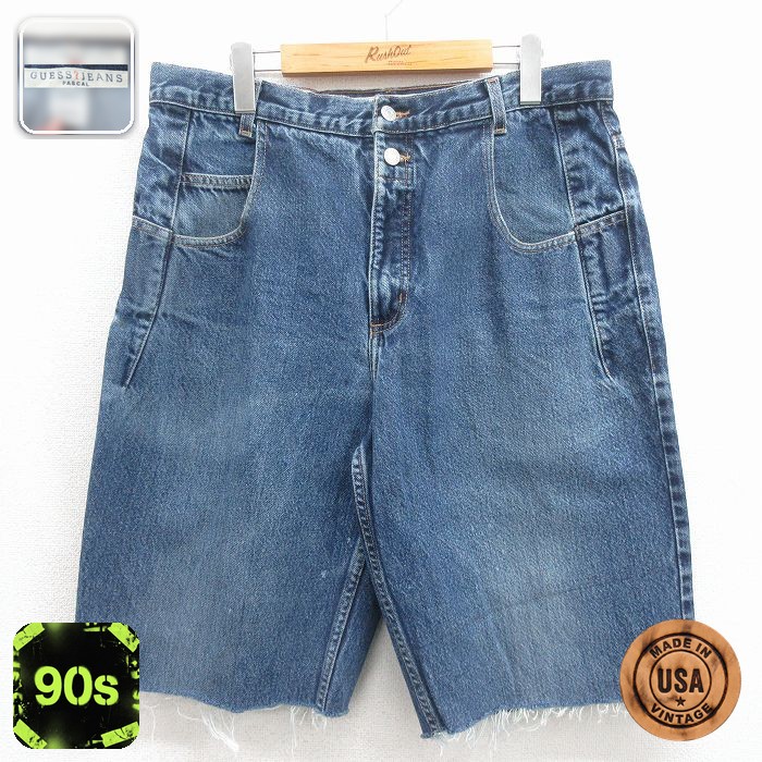 古着通販 W35☆古着 ゲス GUESS ブランド ハーフ パンツ ショーツ