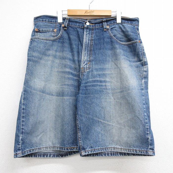 リーバイス569 ショートパンツ ヒゲ ネイビー 実寸W37 | 古着