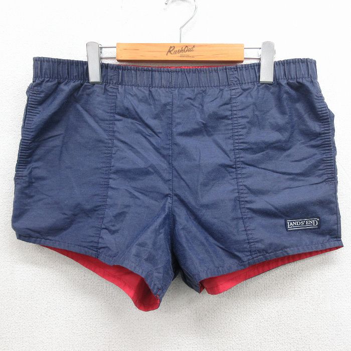 ランズエンド 90s ショートパンツ リバーシブル ネイビー W35 | 古着