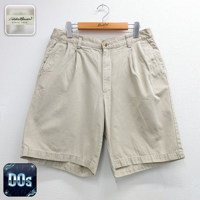 【20%OFF】エディーバウアー 00s ショートパンツ ベージュ 実寸W33 | 古着