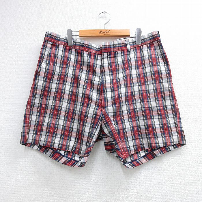 90s ショートパンツ チェック レッド W37 | 古着