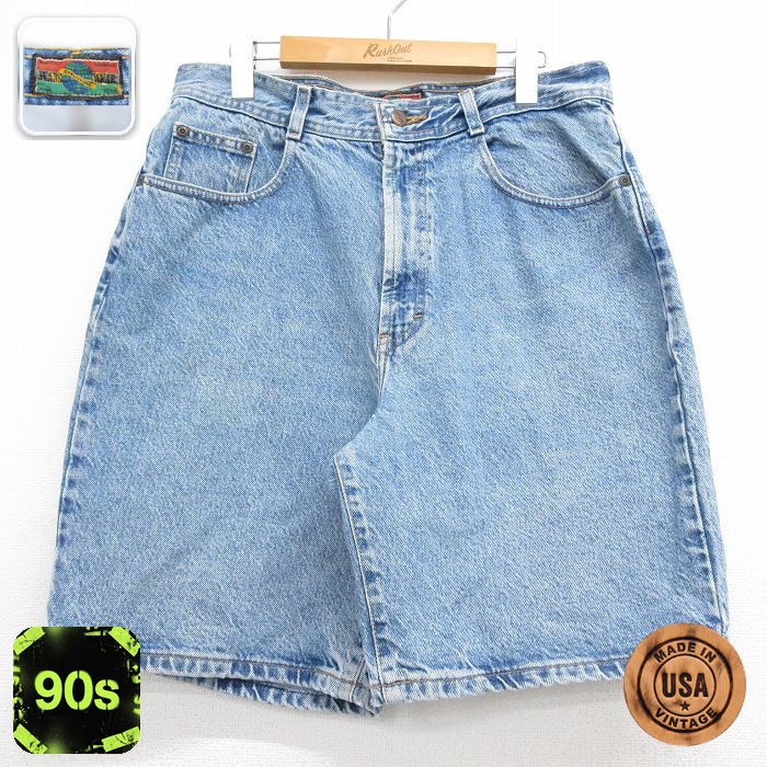 【20%OFF】STRUCTURE 90s ショートパンツ デニム ブルー 実寸W34 | 古着