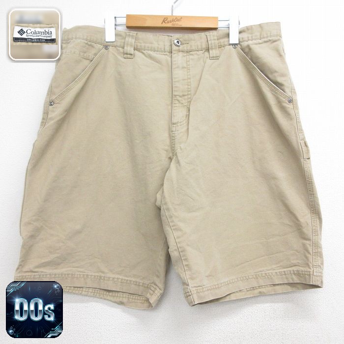 【20%OFF】コロンビア 00s ショートペインターパンツ ベージュ 実寸W38 | 古着