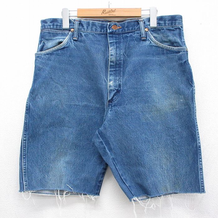 ラングラー 90s ショートパンツ デニム ネイビー 実寸W36 | 古着