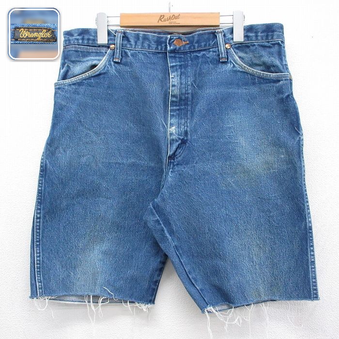 【20%OFF】ラングラー 90s ショートパンツ デニム ネイビー 実寸W36 | 古着