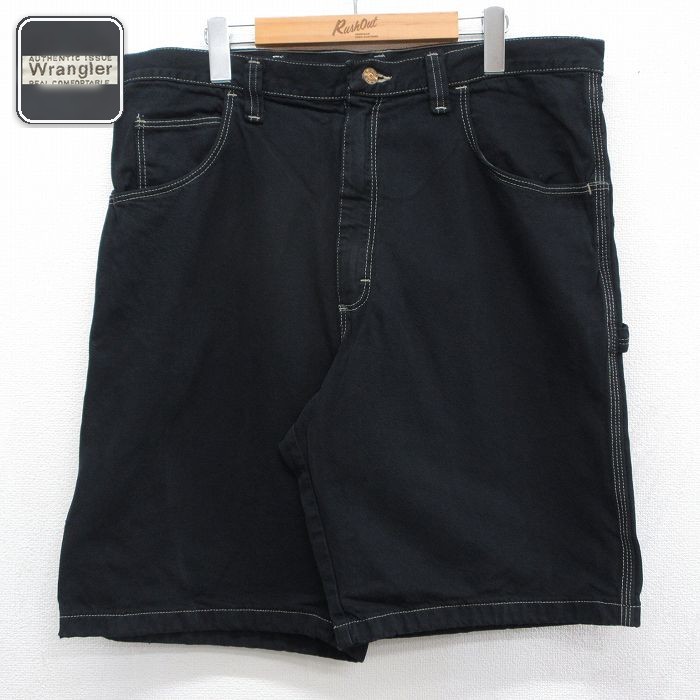【20%OFF】ラングラー ショートペインターパンツ ブラック 実寸W36 | 古着