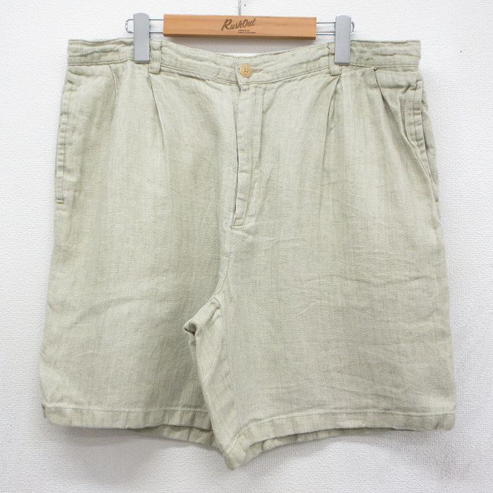 ノーティカ 90s ショートパンツ ヘリンボーン ベージュ 実寸W38 | 古着