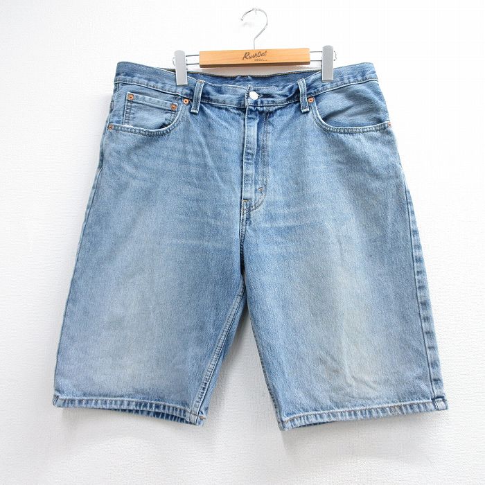 リーバイス569 ショートパンツ ヒゲ ネイビー 実寸W37 | 古着