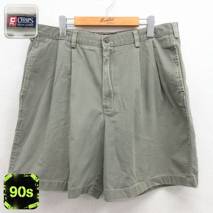ラルフローレン 90s ショートチノパンツ カーキ 実寸W35 | 古着