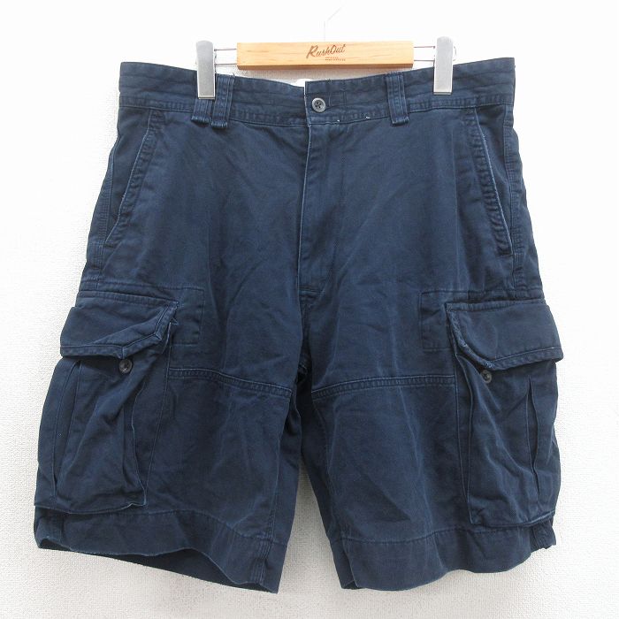 ラルフローレン ショートカーゴチノパンツ ネイビー 実寸W34 | 古着