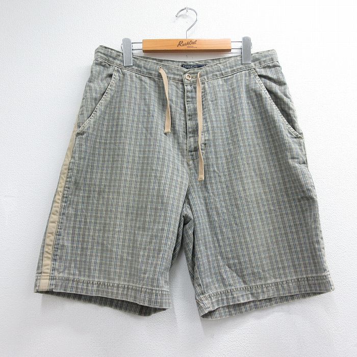 アメリカンイーグル 00s ショートパンツ ベージュチェック 実寸W32 | 古着