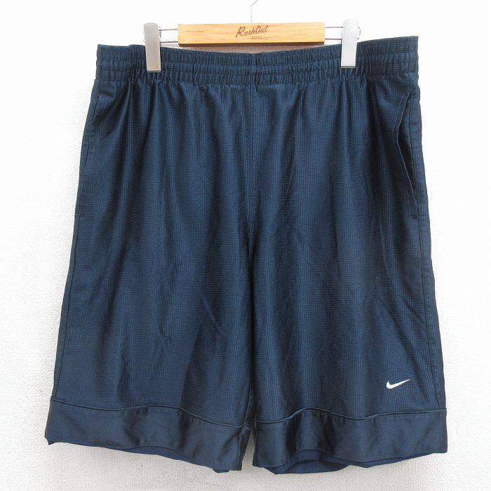 ナイキ 00s ショートパンツ ワンポイントロゴ ネイビー 実寸W36 | 古着