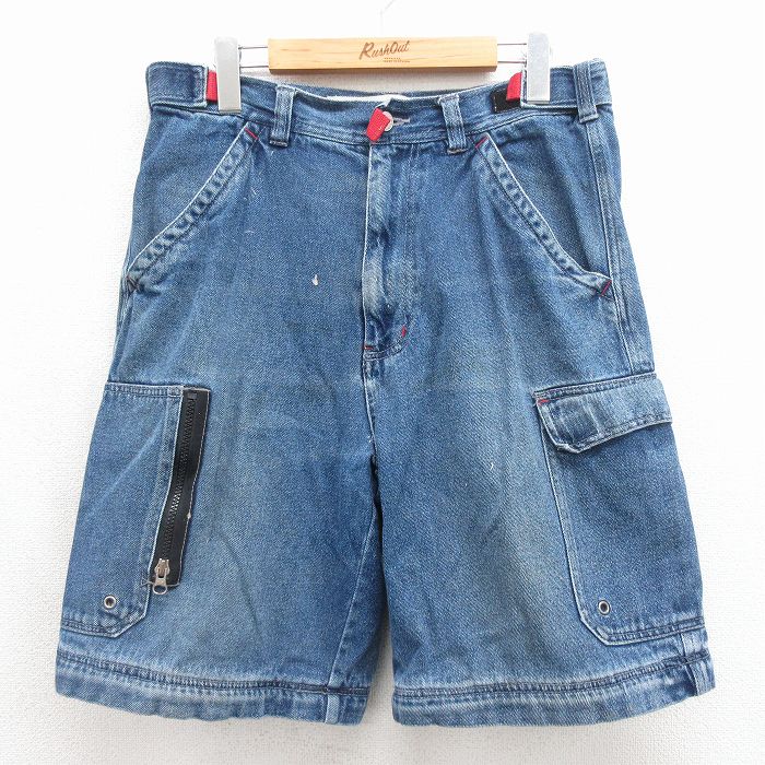 アリゾナジーンズ ショートカーゴパンツ ネイビー 実寸W33 | 古着