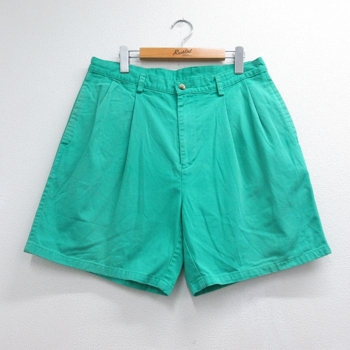 ノーティカ 90s ショートパンツ グリーン 実寸W34 | 古着