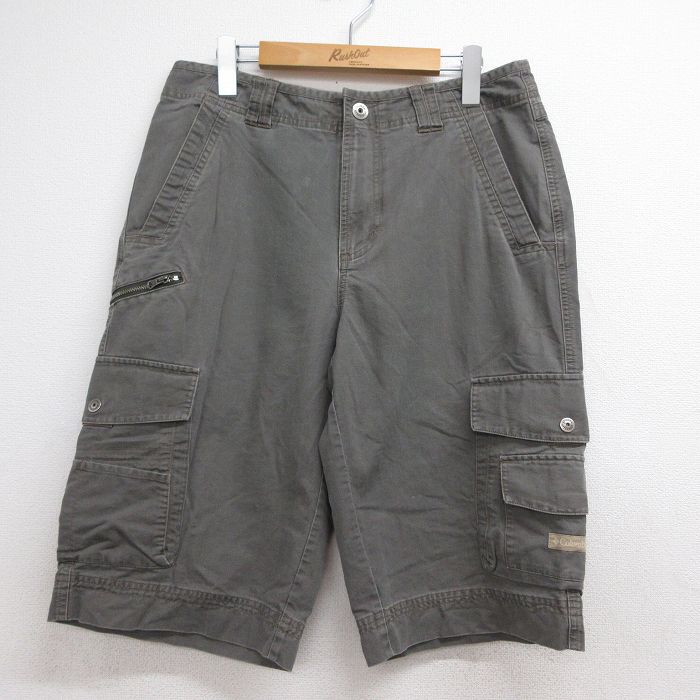 コロンビア 00s ハーフカーゴパンツ グレー 実寸W32 | 古着