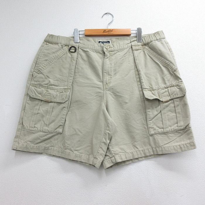 コロンビア 00s ショートブッシュパンツ ダック地 ベージュ 実寸W40 | 古着