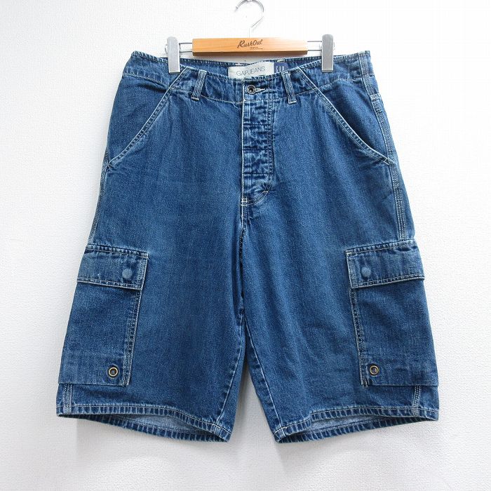 ギャップ 00s ショートカーゴパンツ ネイビー 実寸W34 | 古着