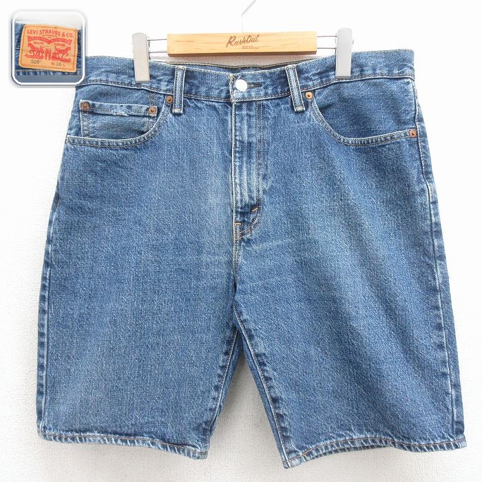 リーバイス505 ショートパンツ ネイビー 実寸W36 | 古着