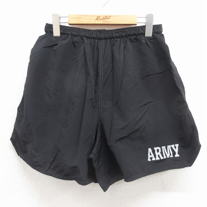 00s ショートミリタリーパンツ ARMY ブラック 実寸W32 | 古着