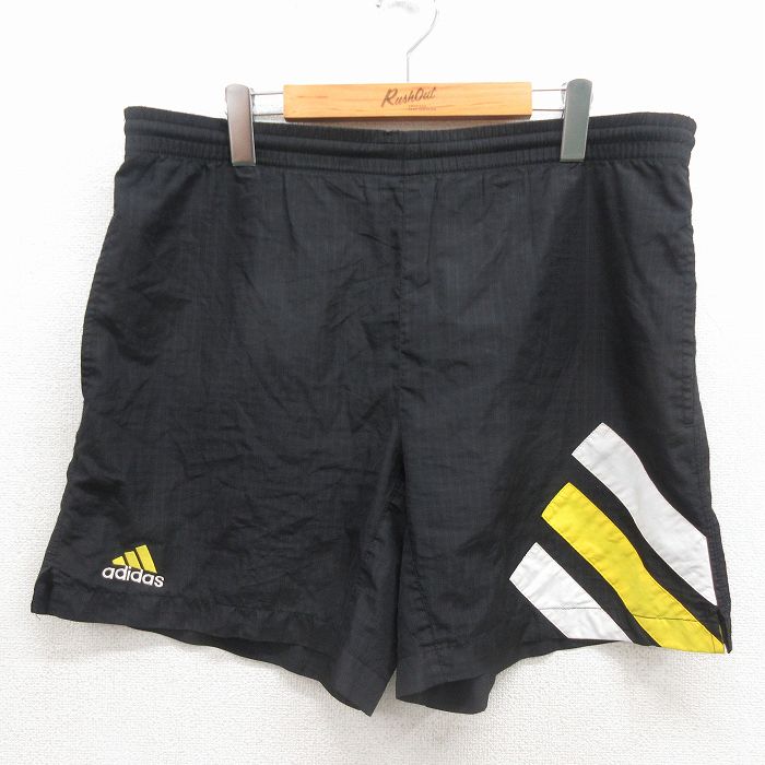 アディダス 90s ショートパンツ ブラック 実寸W38 | 古着