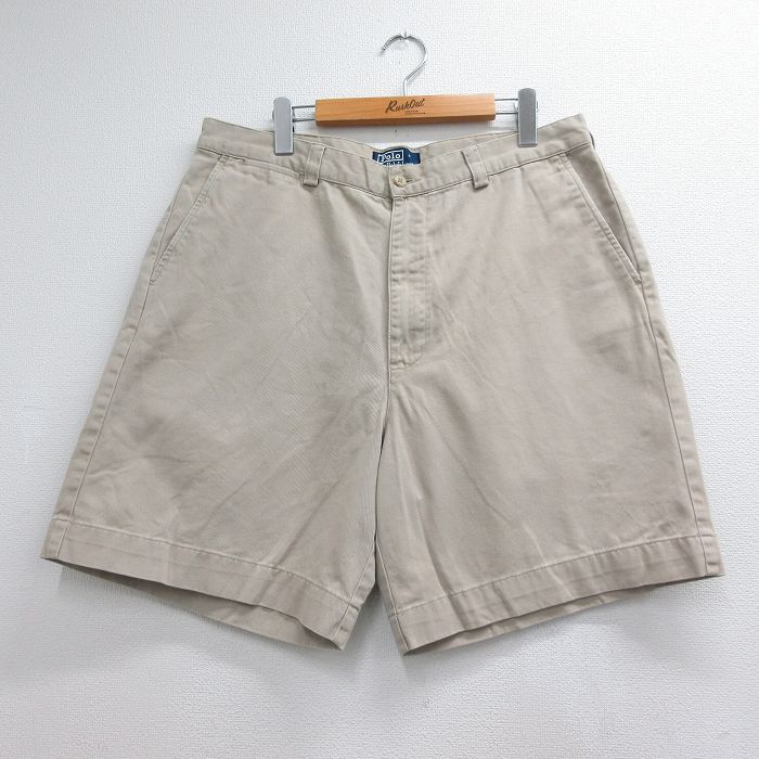 ラルフローレン 90s ショートチノパンツ PHILIP ベージュ 実寸W36 | 古着