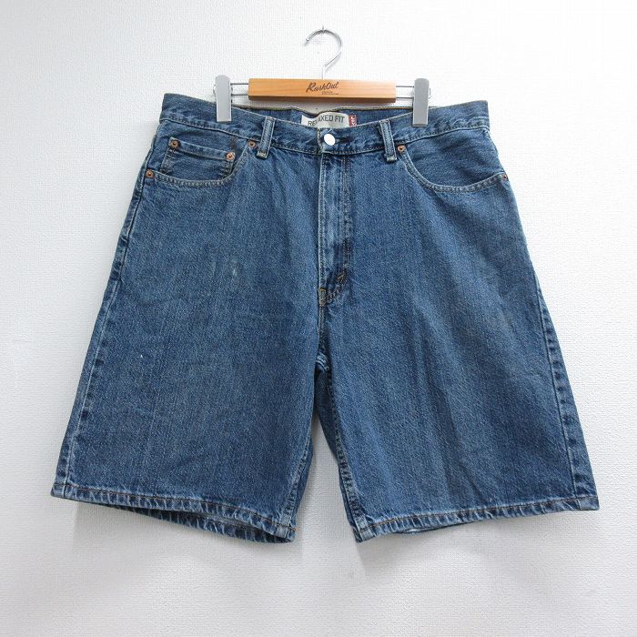 リーバイス505 ショートパンツ ネイビー 実寸W36 | 古着