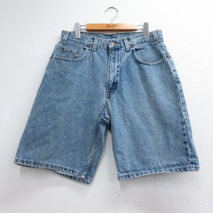 90s ショートパンツ デニム ネイビー 実寸W32 | 古着