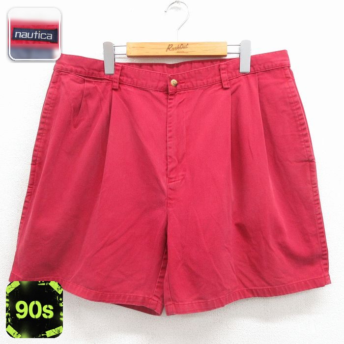 ノーティカ 90s ショートパンツ レッド 実寸W35 | 古着