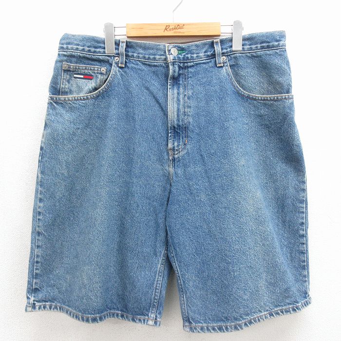 トミーヒルフィガー 90s ショートパンツ デニム ネイビー 実寸W37 | 古着