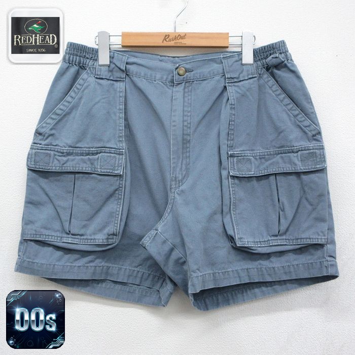 レッドヘッド 00s ショートブッシュパンツ グレー 実寸W35 | 古着
