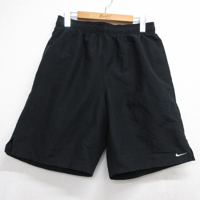 ナイキ ショートパンツ ワンポイントロゴ ブラック 実寸W32 | 古着