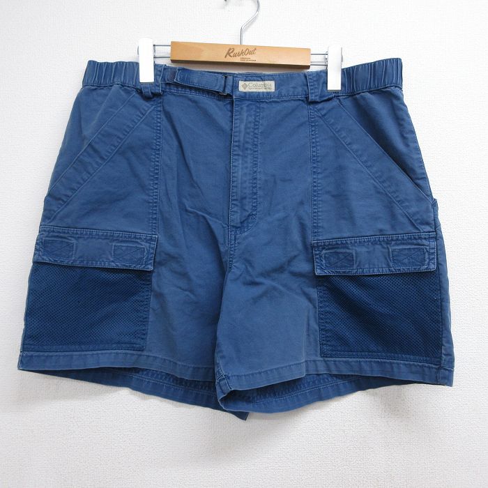 コロンビア 00s ショートブッシュパンツ PFG ネイビー 実寸W37 | 古着