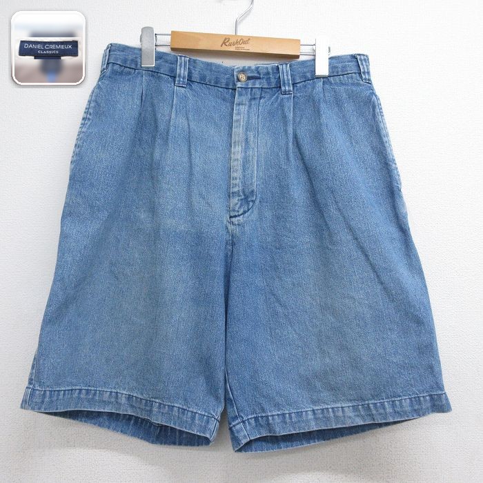 実寸W33 ショートパンツ ネイビーデニム | 古着