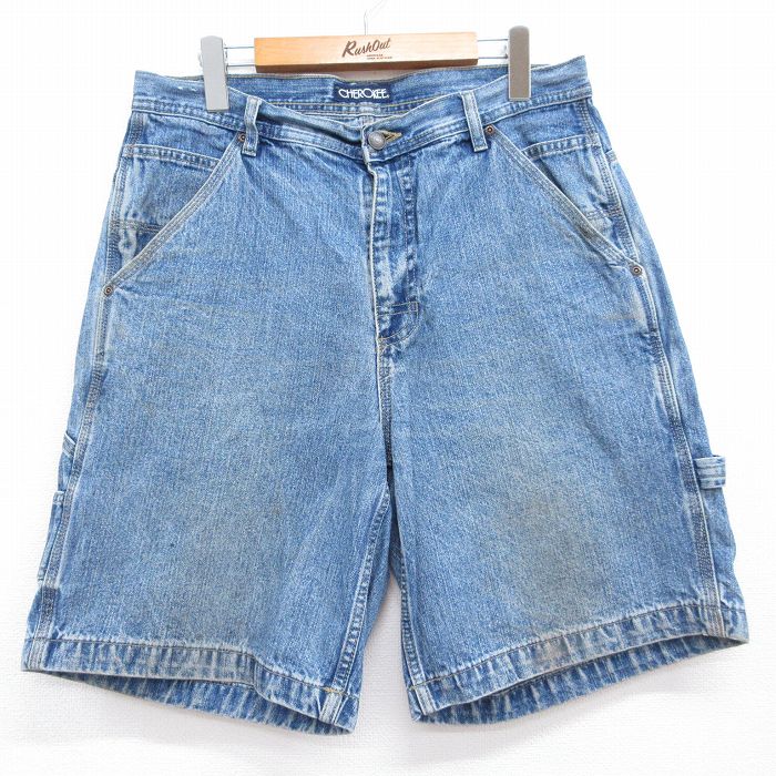 チェロキー ショートペインターパンツ デニム ネイビー メンズW32相当 | 古着
