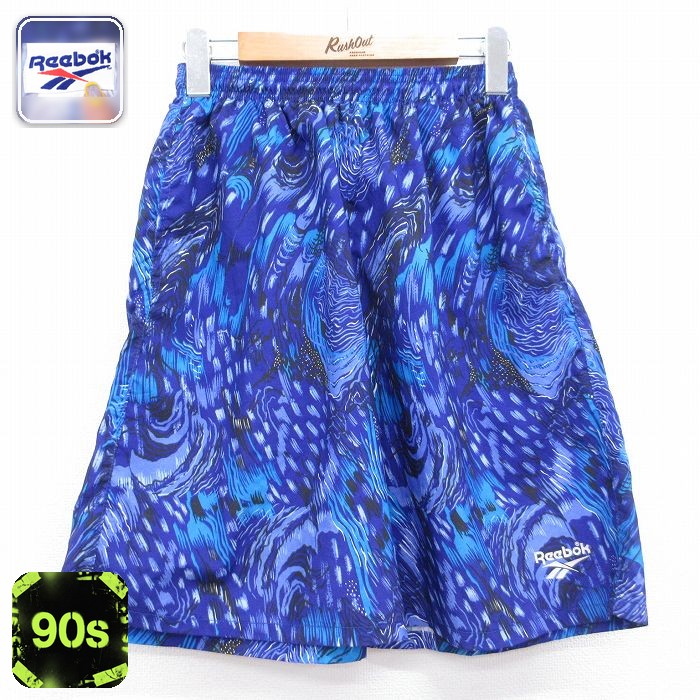 リーボック 90s ショートパンツ ワンポイントロゴ パープル 実寸W27 | 古着