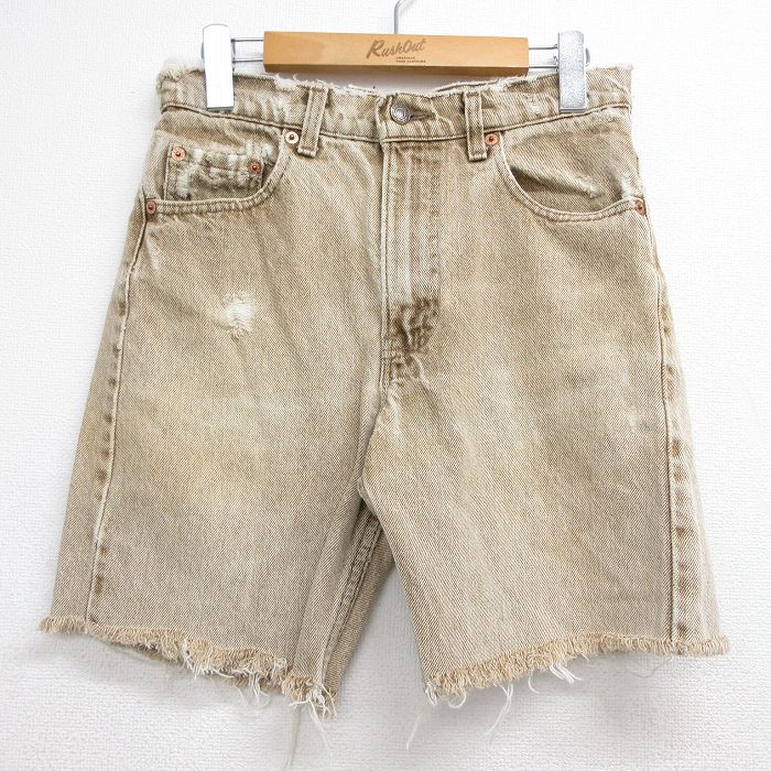 リーバイス505 90s ショートパンツ ボロ ブラウン 実寸W29 | 古着