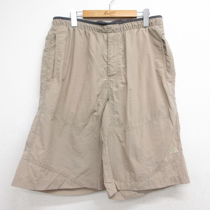 ノースフェイス 00s ショートパンツ ワンポイントロゴ ベージュ 実寸W34 | 古着