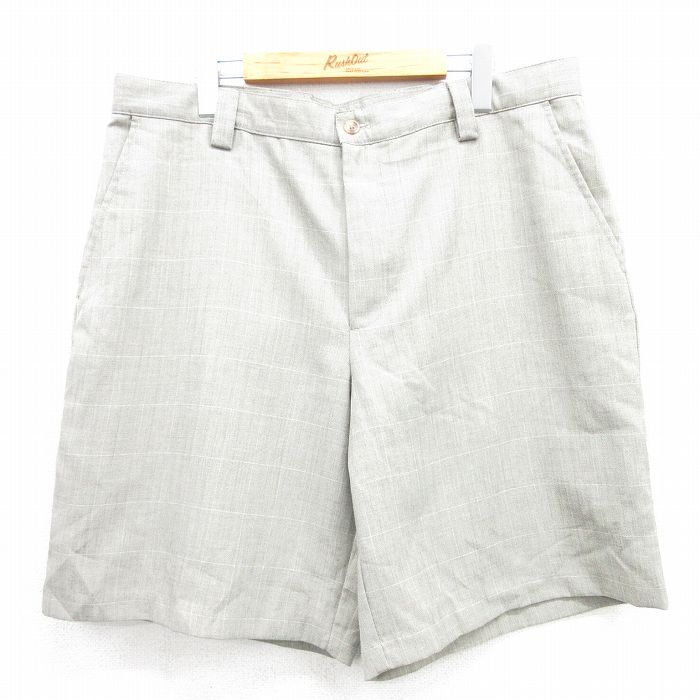 実寸W37 ショートパンツ チェック ベージュ | 古着