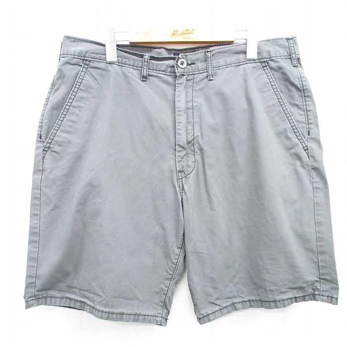 W36★古着 リーバイス Levis ショート パンツ ショーツ メンズ コットン グレー 26jul08