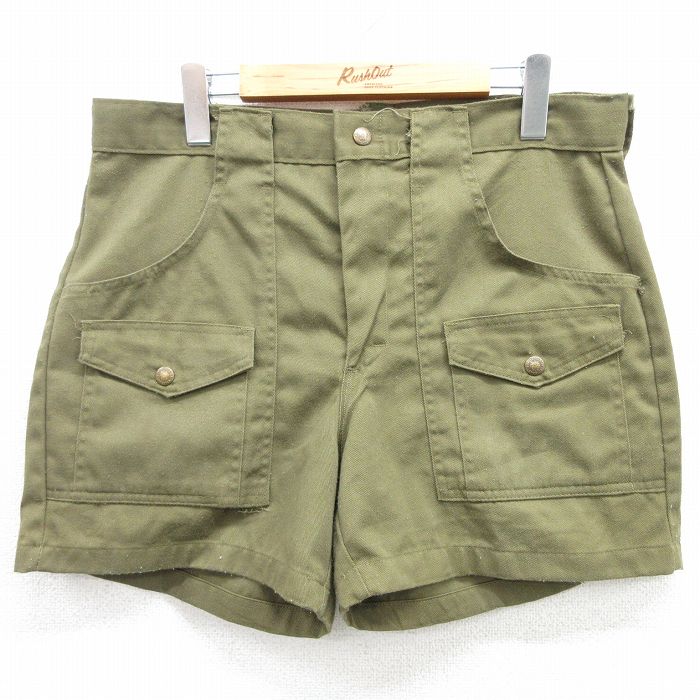 実寸W34 80s ショートパンツ ボーイスカウト カーキ | 古着