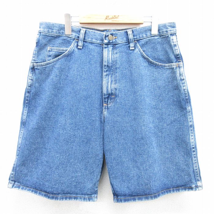 ラングラー ショートパンツ デニム ネイビー 実寸W34 | 古着